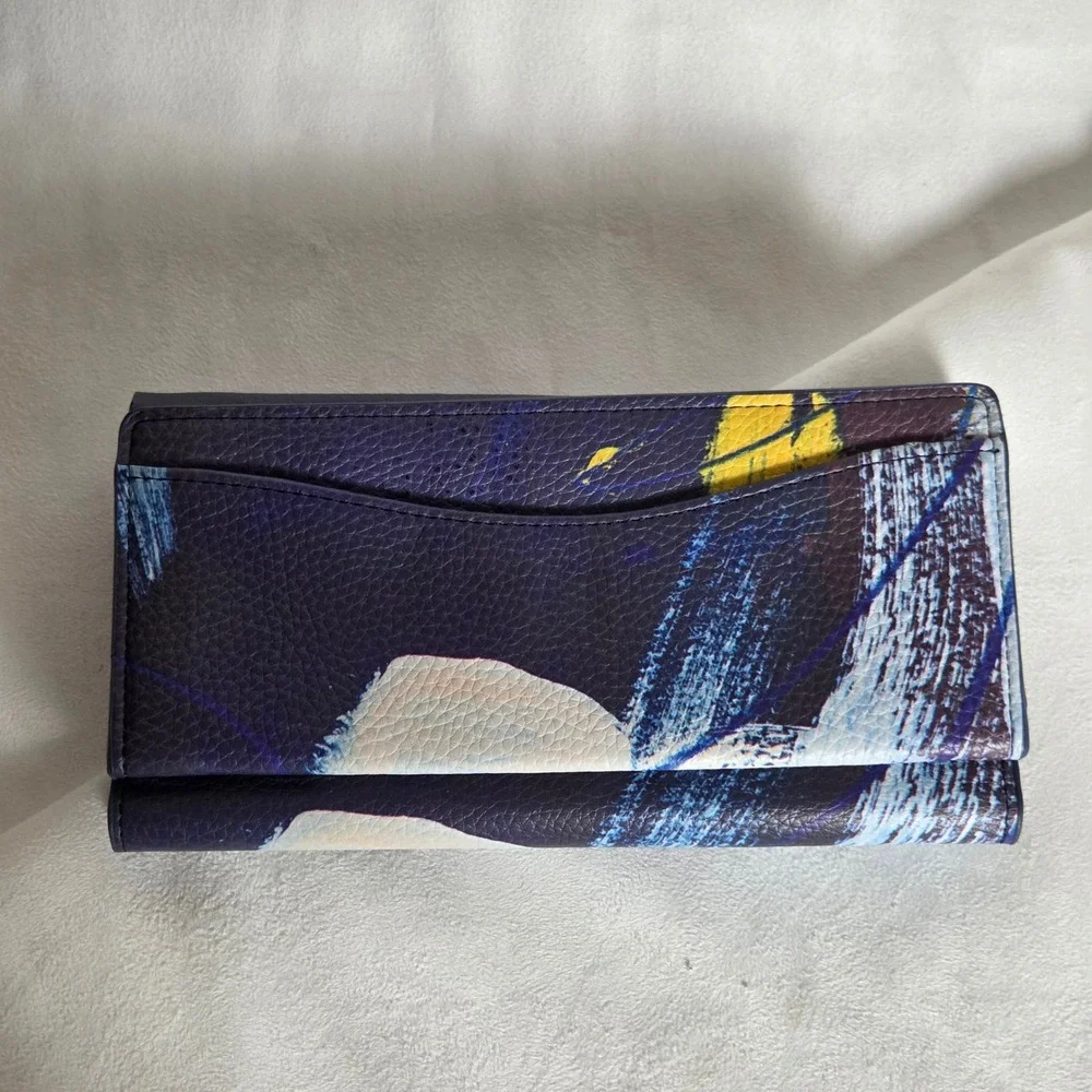 Desigual Abstract Print Multicolor Reversible Long Wallet 19WAYP34